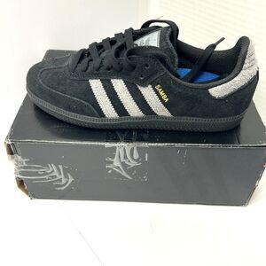 Adidas Samba ADV Black Grey Skateboard Shoes YOUTH Size 5.5 New in Box